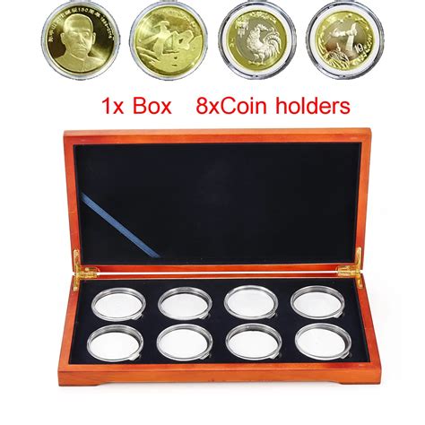 2 gold metal box|silver coin storage boxes.